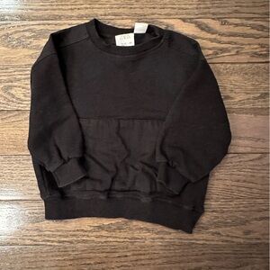 Zara Toddler Boy Black Sweatshirt 9-12 Months